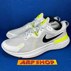 🔴 Nike React Miler Men Size 12.5 Grey Yellow Athletic Running Shoes CW1777-005